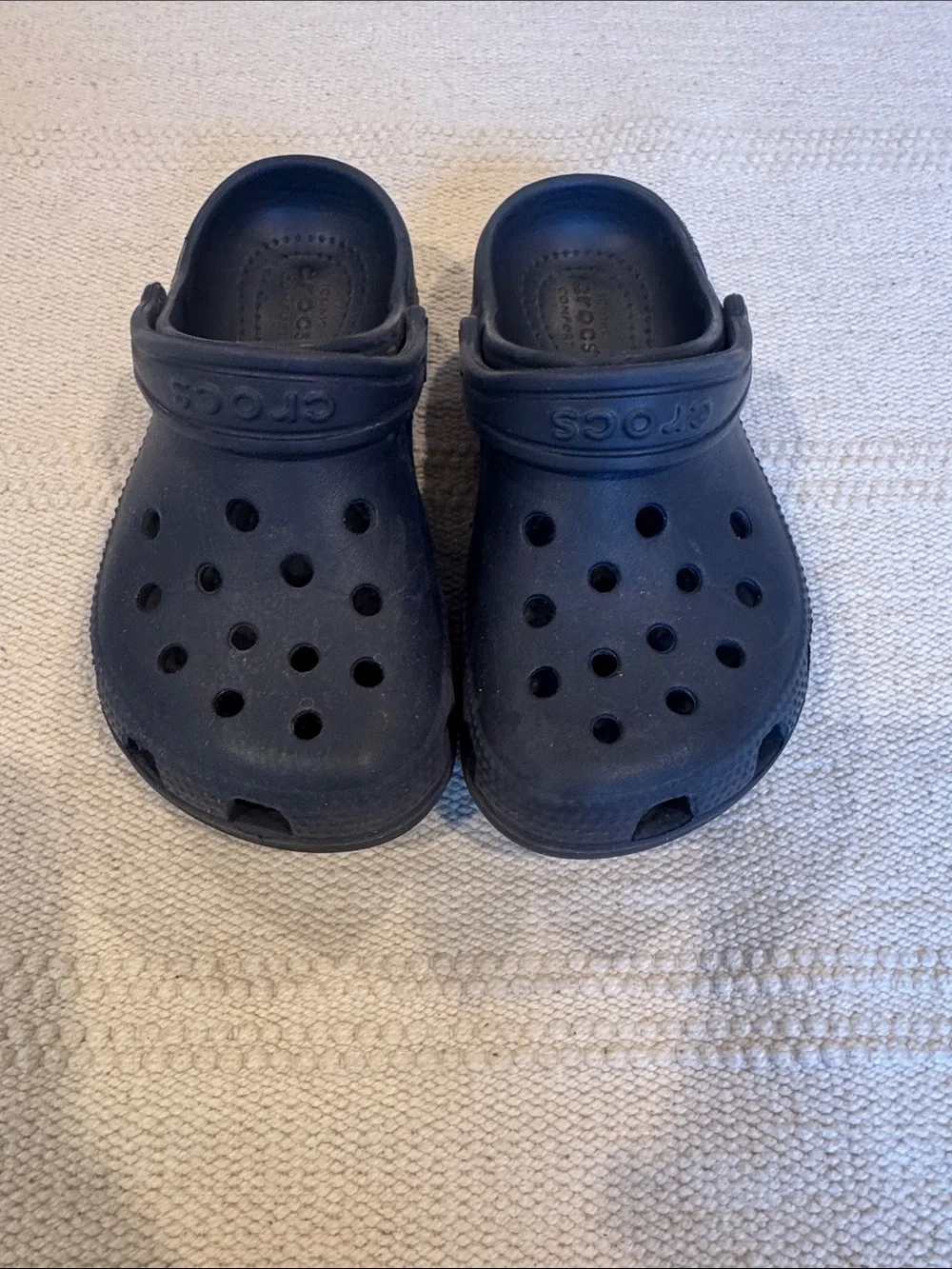 CROCS Kids Navy Slip-On Clog with Heel Strap
